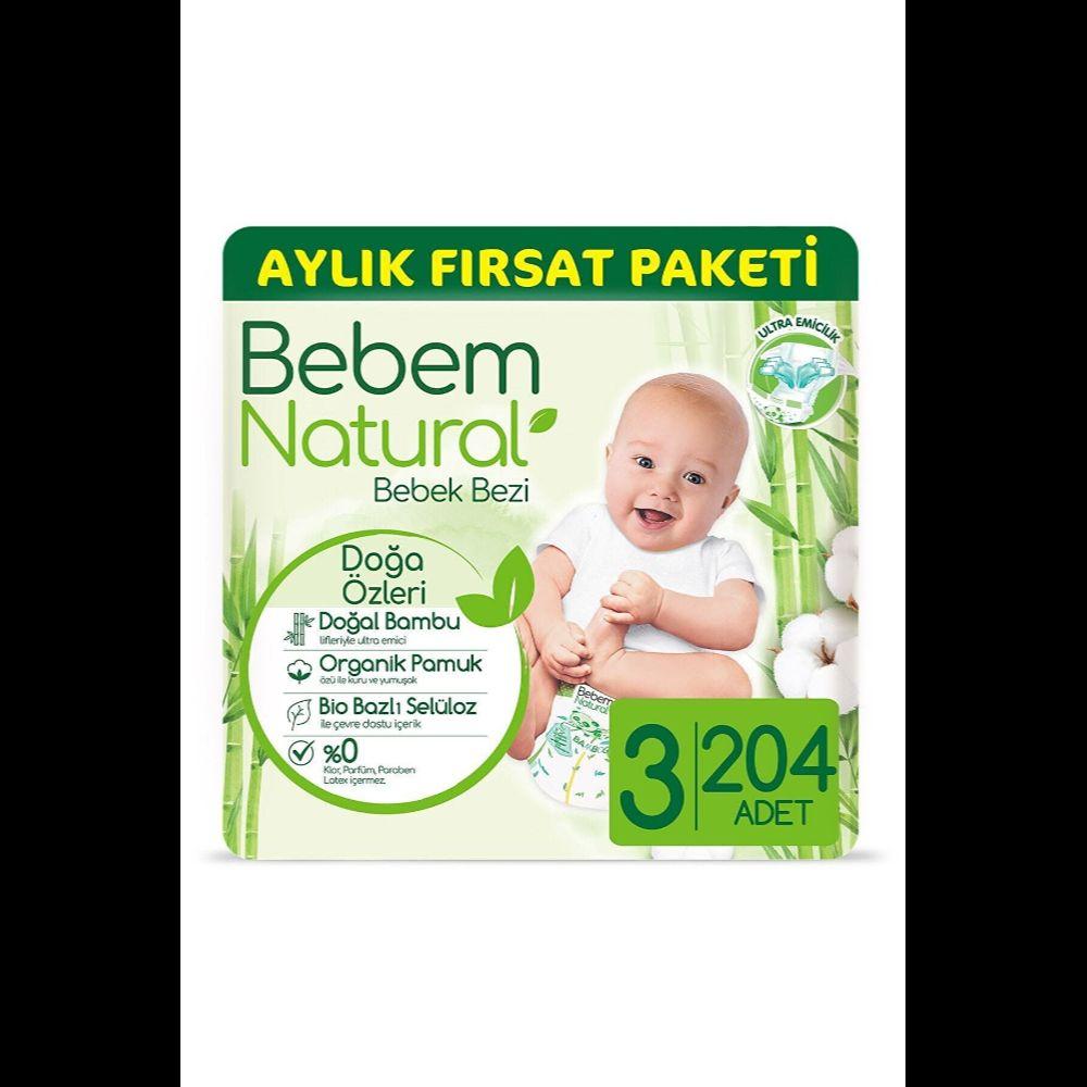 

Детские подгузники, размер 3, миди, месячная упаковка, 204 шт., 4–9 кг