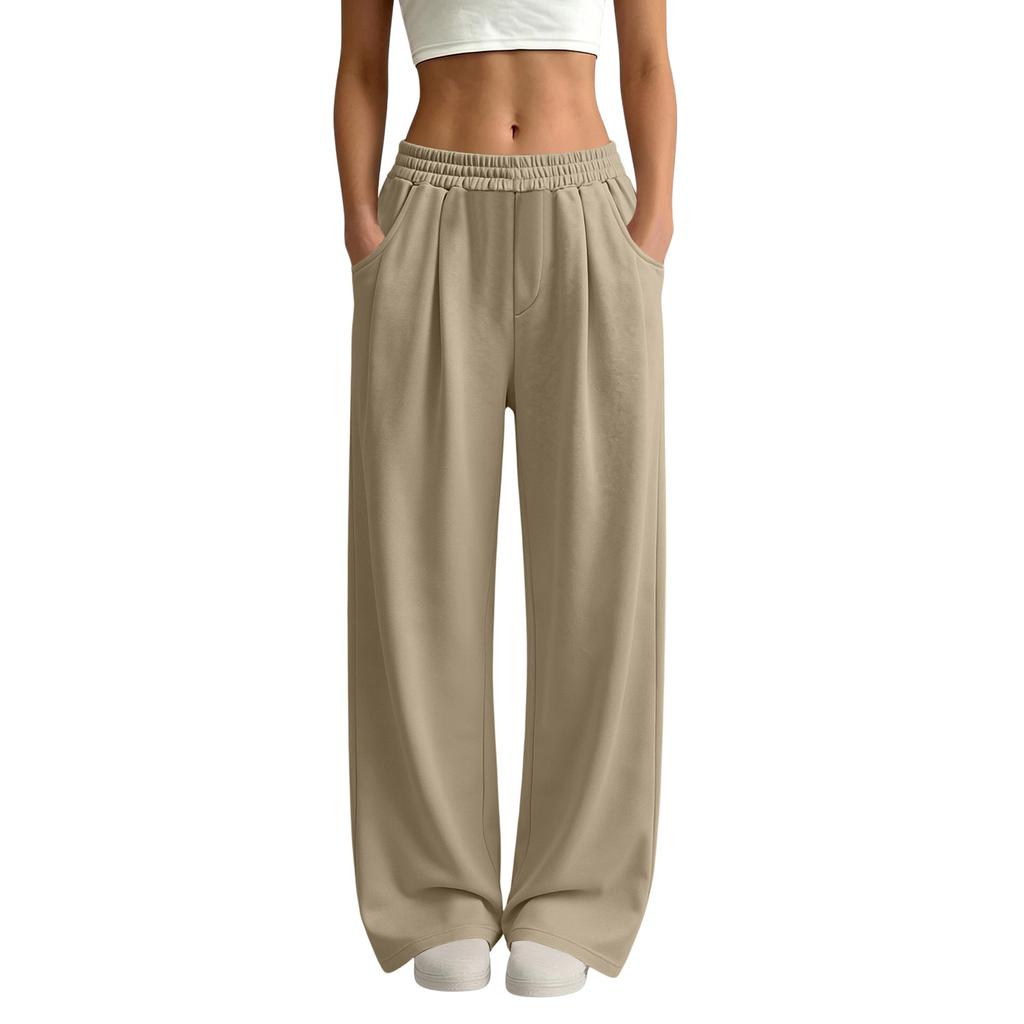 Women's Casual Wide Leg Pants Loose Fit Straight Leg Comfortable Sweatpants for Everyday Wear