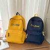 Campus Letters Trendy Cool Student Schoolbag Lightweight Large Capacity Junior High School Students Simple Backpack Schoolbag