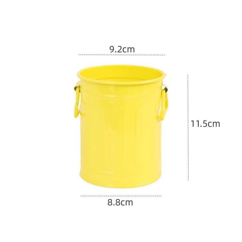 Iron Pen Holder Storage Bucket Desktop Iron Pen Holder Decorative Ornament One Size