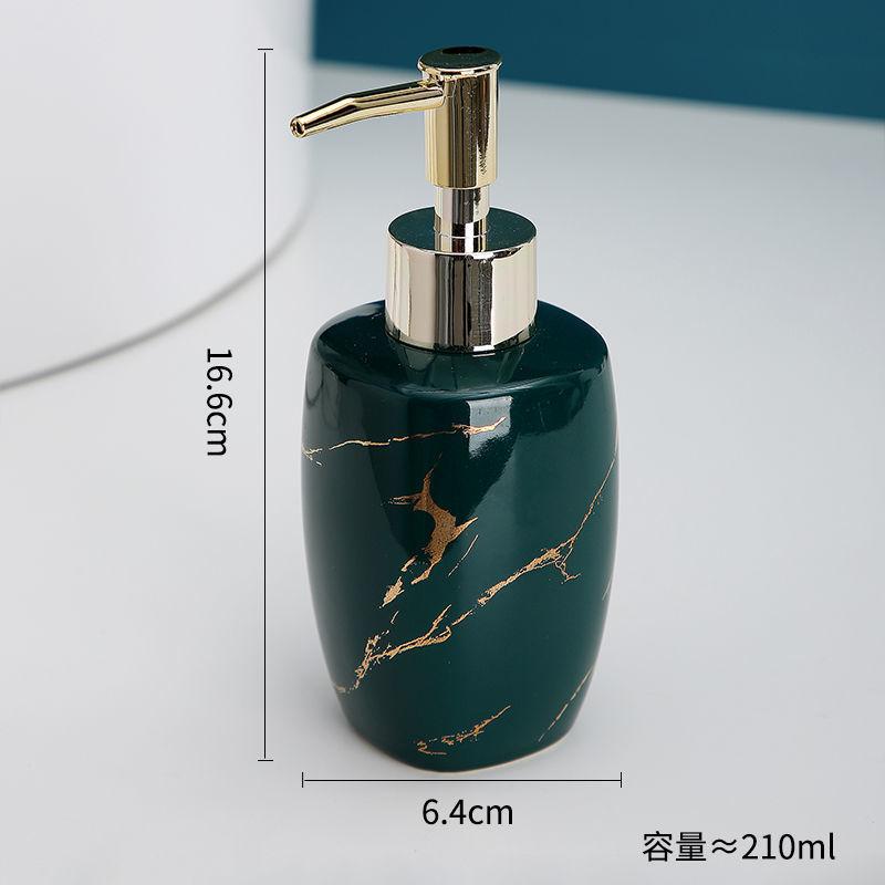Exquisite ceramic press bottle lotion hand sanitizer separate bottle Luxury hotel shower gel shampoo separate empty bottle