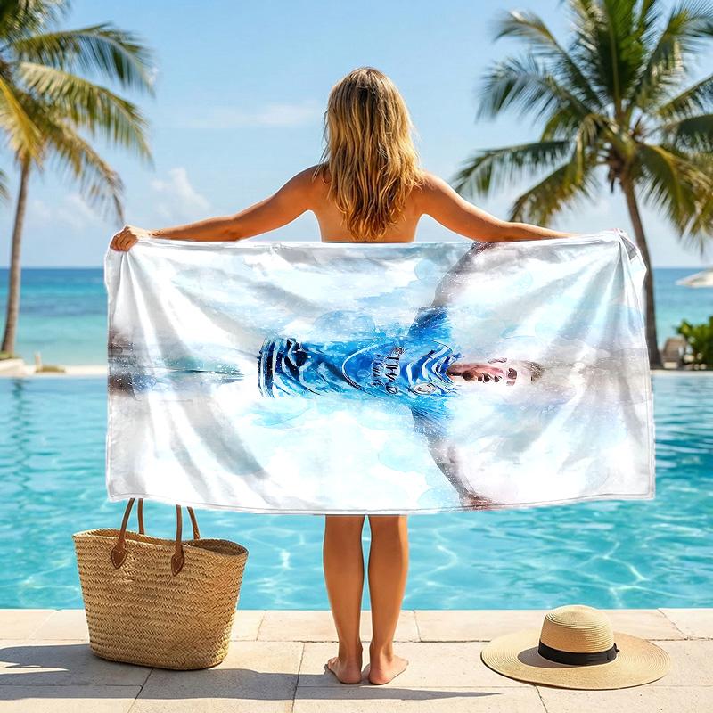 Kevin De Bruyne Beach Towel Soft Microfiber Summer Towel Quick Dry Absorbent Towel for Beach Swimming Pool Travel