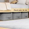1PC large bed bottom storage bag Clothing organizer zipper folding organizer Bedroom shelf wardrobe gray