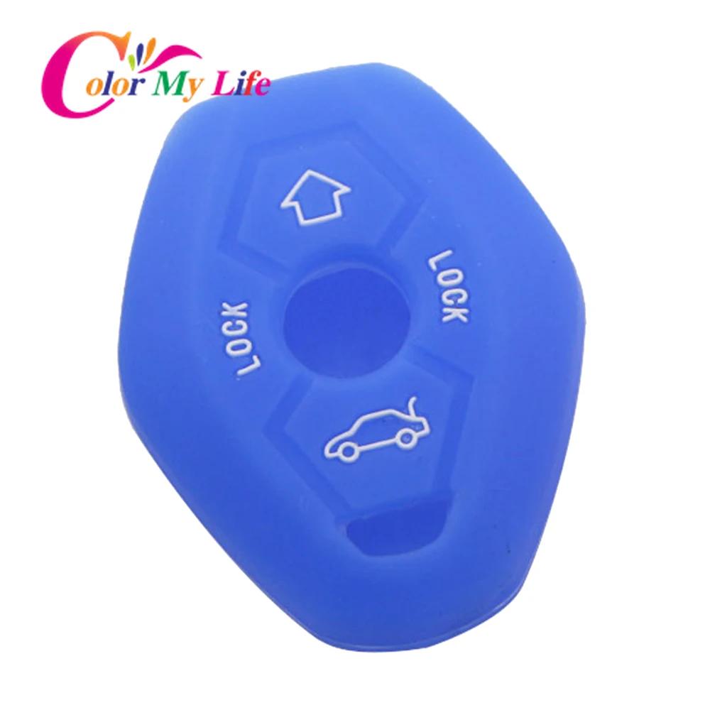 Key Case for BMW X3 X5 Z3 Z4 3 5 7 Series E38 E39 E46 E83 1998-2005 Silicone Key Remote Case Cover Fob Protective