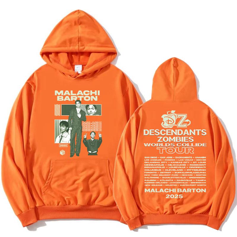 Malachi Barton Mikiny Zzombies Worlds Collide Tour Mikiny Dlouhý rukáv Módní Mikiny s kapucí Pulovry s potiskem filmu Dívka