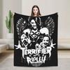 Rhea Ripley with Terrifier Art Blanket Warm Soft Pattern Plush Throw Blanket For Child Couch Chair Flannel Bedspread Bed Cover