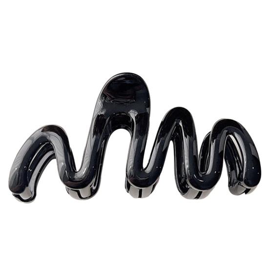 

Женские волосы коготь волнистой формы Полый сплошной цвет Сильный коготь Гладкая противоскользящая эластичная пружинная организация волос Инструмент для укладки Зажим для волос Захват для волос чёрный