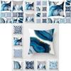 Luxurious Blue Simple Pattern Pillow Cases For Home Decor Car And Sofa