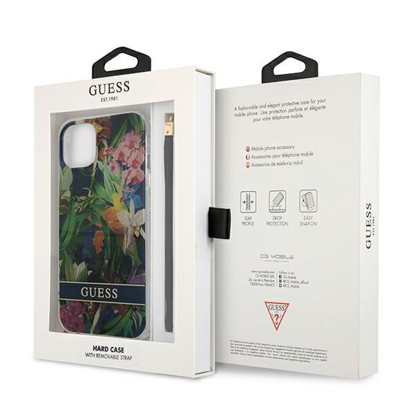 Guess Guhcp13Shflsb Iphone 13 Mini 5,4Niebieski/Blue Hardcase Flower Strap
