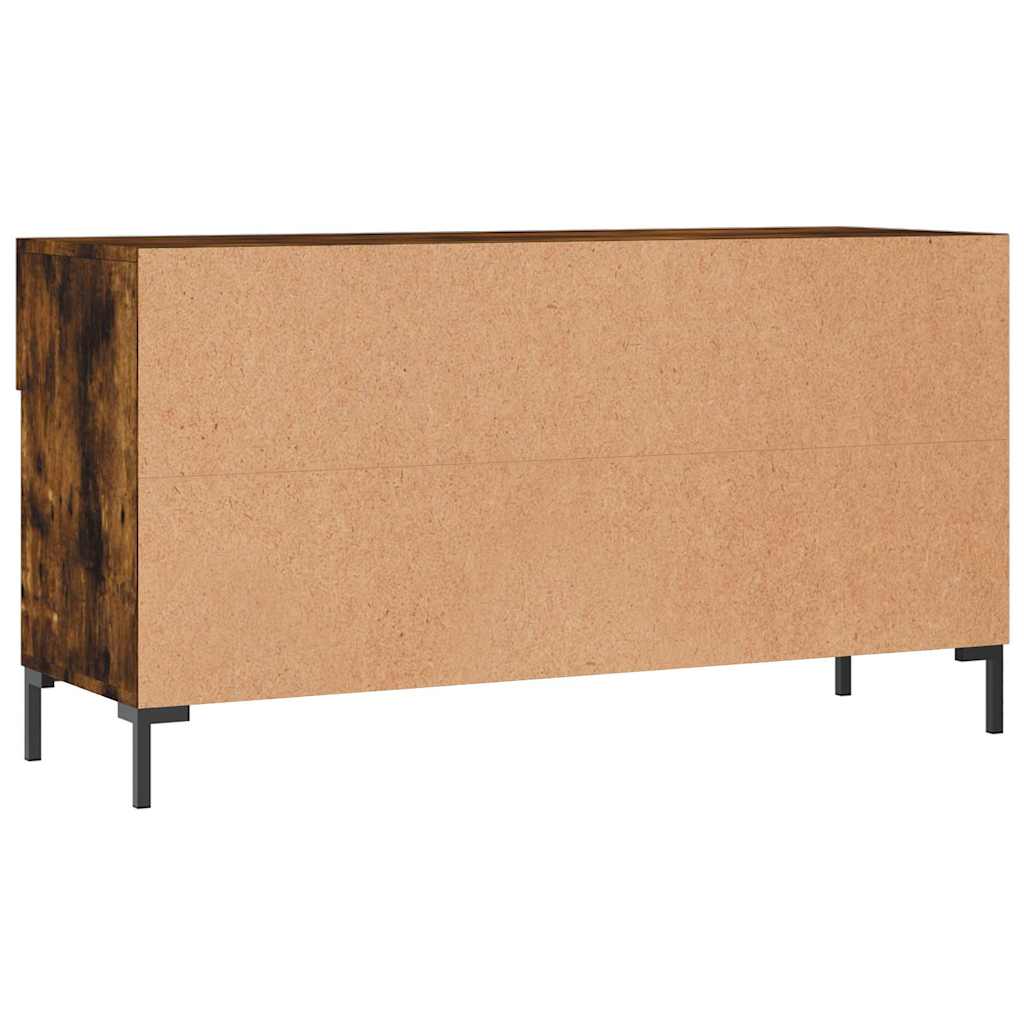 Shoe Bench Smoked Oak 102x35x55 cm Wood Based Material