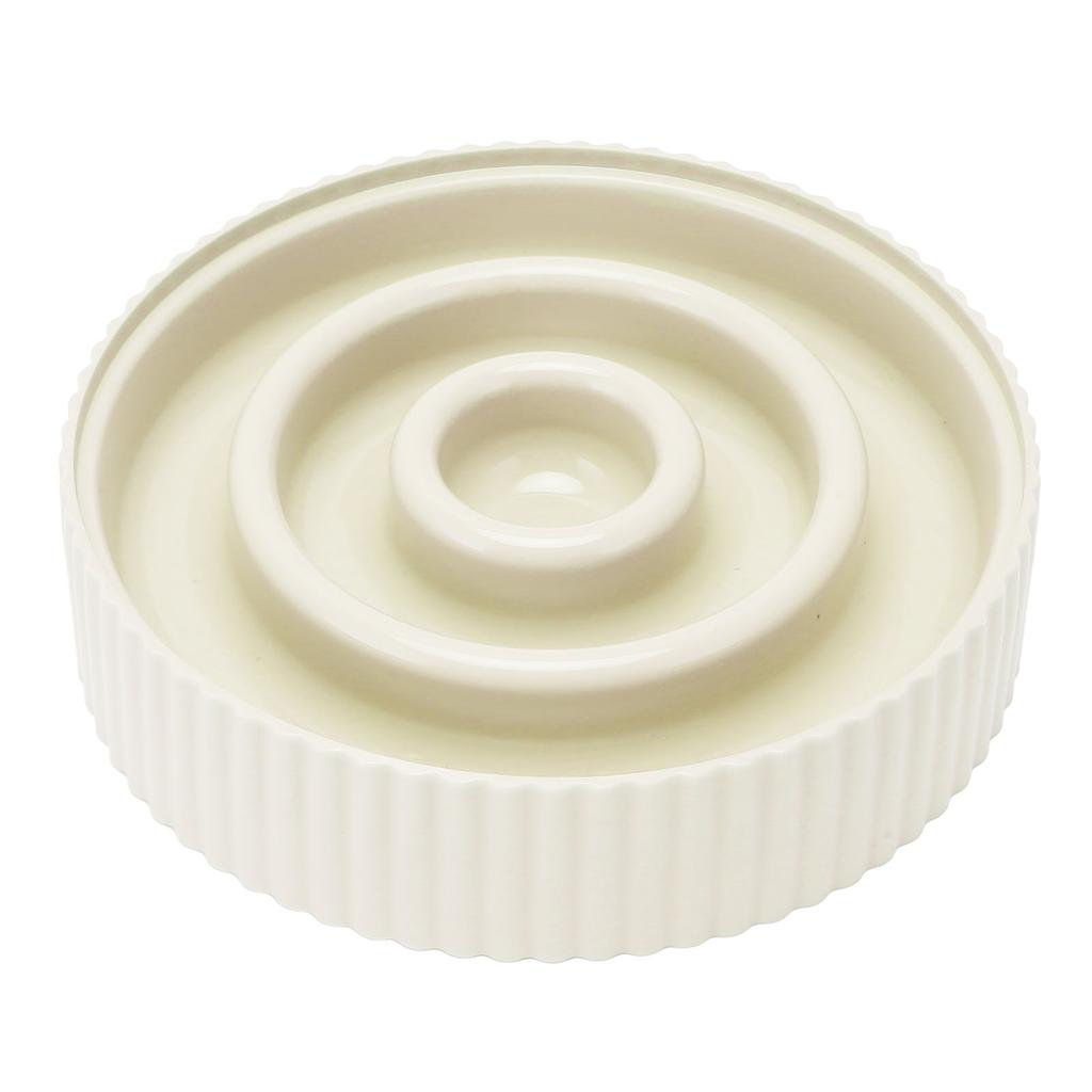 Slow Feeder Pet Bowl Prevent Choking Slip Proof Promote Digestion Pet Puzzle Food Bowl for Small Medium Dogs Cats Beige