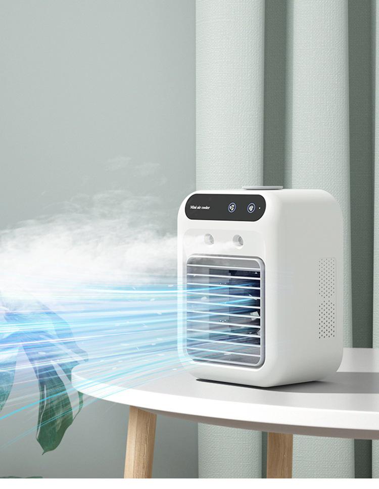 Portable Spray Humidifying Desktop Fan - Small Air Conditioner for Dorms and Homes