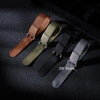 Ribbed Nylon Watchband 20mm 22mm Nylon Watch Strap Braid Ballistic Fabric Bands Accessories for Military Sports Watch Bracelets