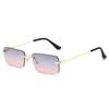 Rimless Sunglasses Women'S Square Small Frame Ocean Piece Spring Leg Sunglasses Trend Street Glasses