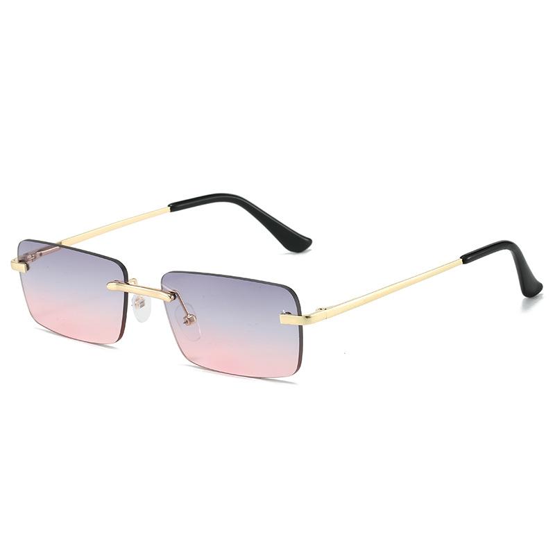 Rimless Sunglasses Women'S Square Small Frame Ocean Piece Spring Leg Sunglasses Trend Street Glasses