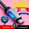 Seven-Color LED Data Cable - Fast PD Charging for Apple, Huawei, Samsung, Xiaomi
