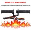 Heated Hand Grips Electric Hot Warm Handlebar Motorcycle ATV Temperature Adjust