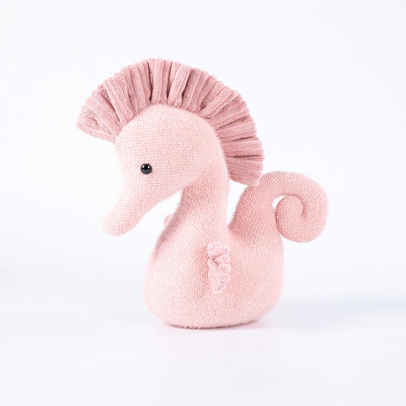 

Plush Toy Soft Texture Sea Horse Stuffed Plush Doll Animal Fish Toysets Hippocampus Couple Dolls Pillow Home Decor Gifts for Little Ones Girls 20cm
