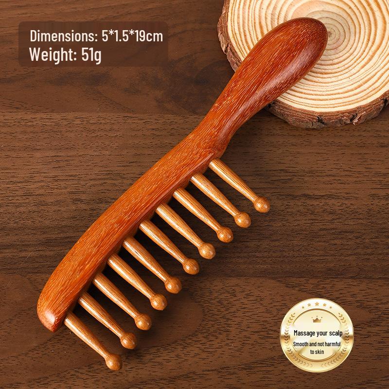 Non-Pear Wood Meridian Massage Brush: Full Body Meridian Dredging, Fat Burning, Abdomen Scraping with Pure Brass.