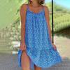 1PC Women A-line Dress Polyester Beach Dress Sundress Floral Printed Loose Sleeveless