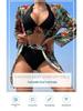 Huludao 2024 Slimming Women's European & American High-Waisted Three-Piece Swimsuit Set