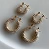 Elegant Zircon U-Shaped Earrings: Luxury Geometric Studs for Women
