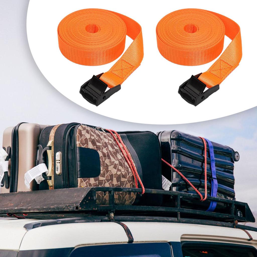 2 Adjustable Luggage Straps for Car Roof Rack, Snowboard, Moving