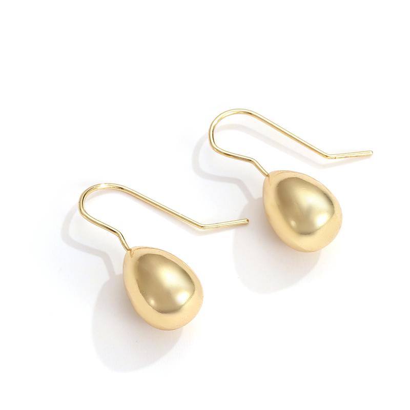European and American Simple Water Drop Metal Dangle Earrings 2026 Korean Fashion Jewelry For Women's Girl Temperament Earrings