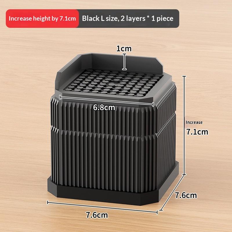 Adjustable Bed Lifter Professional Heavy Duty Square Furniture Foot Pad Non Slip Design for Couch Table and Desk