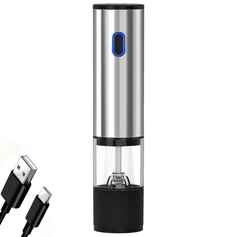 Electric Salt and Pepper Grinder Automatic Rechargeable Pepper Mill Shakers External Adjustable Coarseness Kitchen Appliances