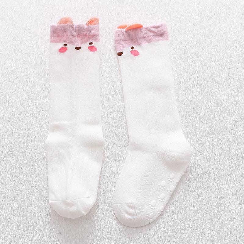 Children's Non-Slip Knee-High Cotton Socks Set