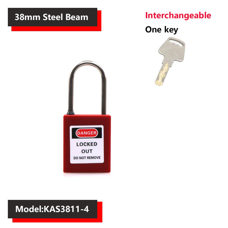 38mm Industrial Safety Padlock LOTO Lockout Nylon Engineering Shackle Personal Energy Lockout Direct Multiple Specifications 6