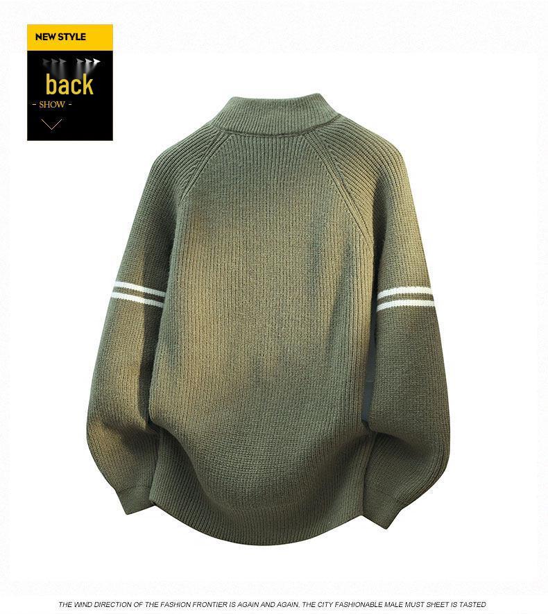 Half-Zip Stand-Collar Sweater for Boys: Autumn/Winter Style for Teens - Knit Base Layer Fashion