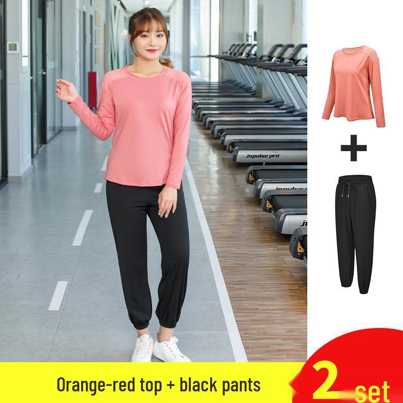 Women's Plus Size Yoga Set: Loose Fit Outdoor Sports & Fitness Wear for Spring/Autumn