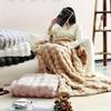 Faux Rabbit Fur Throw Blanket, Super Heavy Warm Cozy Blankets for Couch Bed Sofa, Bubble Plush Fuzzy Elegant Soft Reversible Mink Blanket