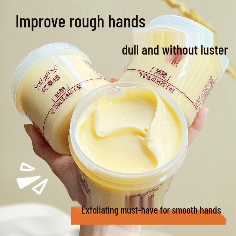 Luckyfine Aufhellende & Feuchtigkeitsspendende Peeling-Handcreme - Nährende Anti-Riss-Pflege.