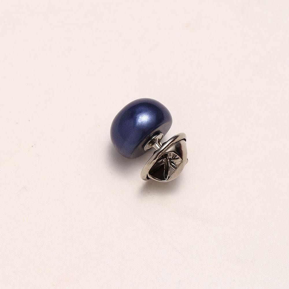 10pcs Fixed Pin DIY Decorative Safety Button Covers Imitation Pearl Button Brooch Pins  For Bags