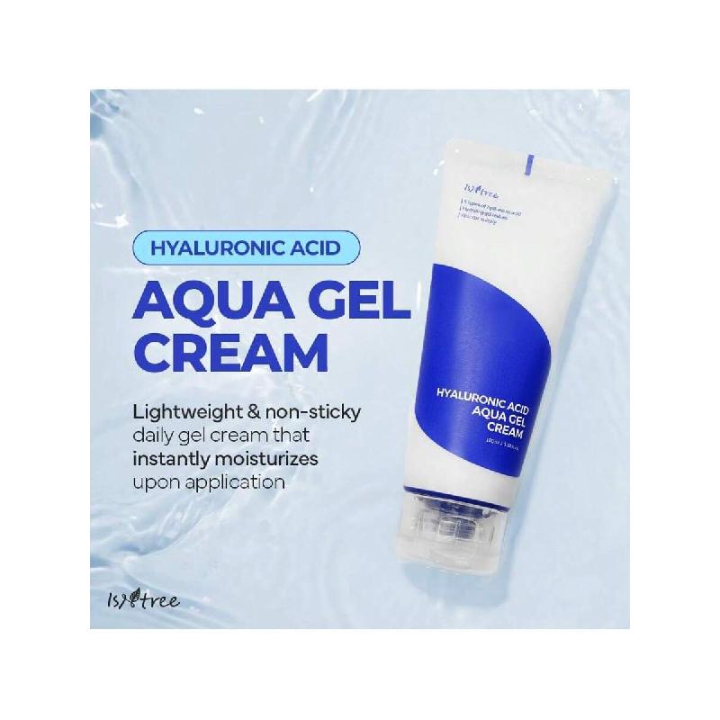 Isntree Cremă Gel Acvatic cu Acid Hialuronic 100ml | Îngrijirea Pielii Coreeană | Gel Hidratant Lejer | Hidratant cu Absorbție Rapidă