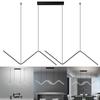 LED Wave Pendant Light Nordic Hanging Light 35 In Modern Pendant Lamp Energy Saving Linear Hanging Lamp for Kitchen Dining Room