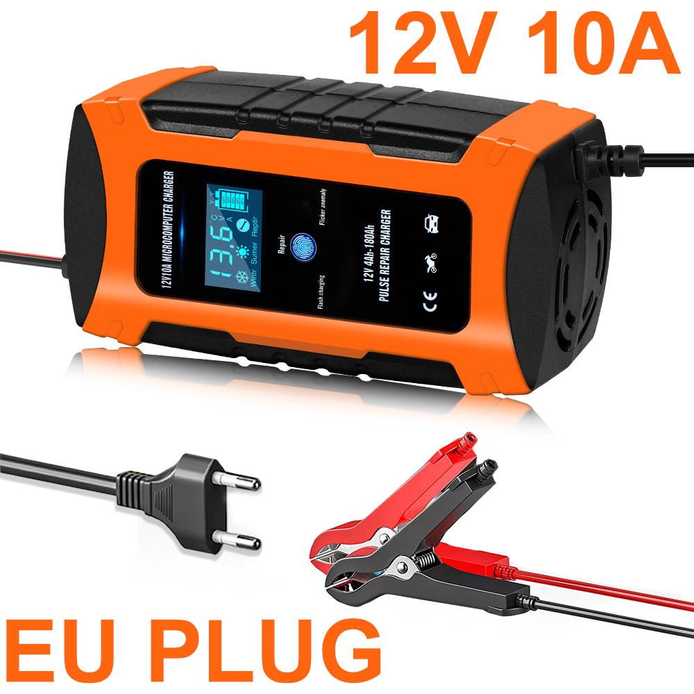 12V Intelligent Car Motorcycle Battery Charger Overheat Overcharge Multiple Protection with Lcd Display Car Charger Accessories