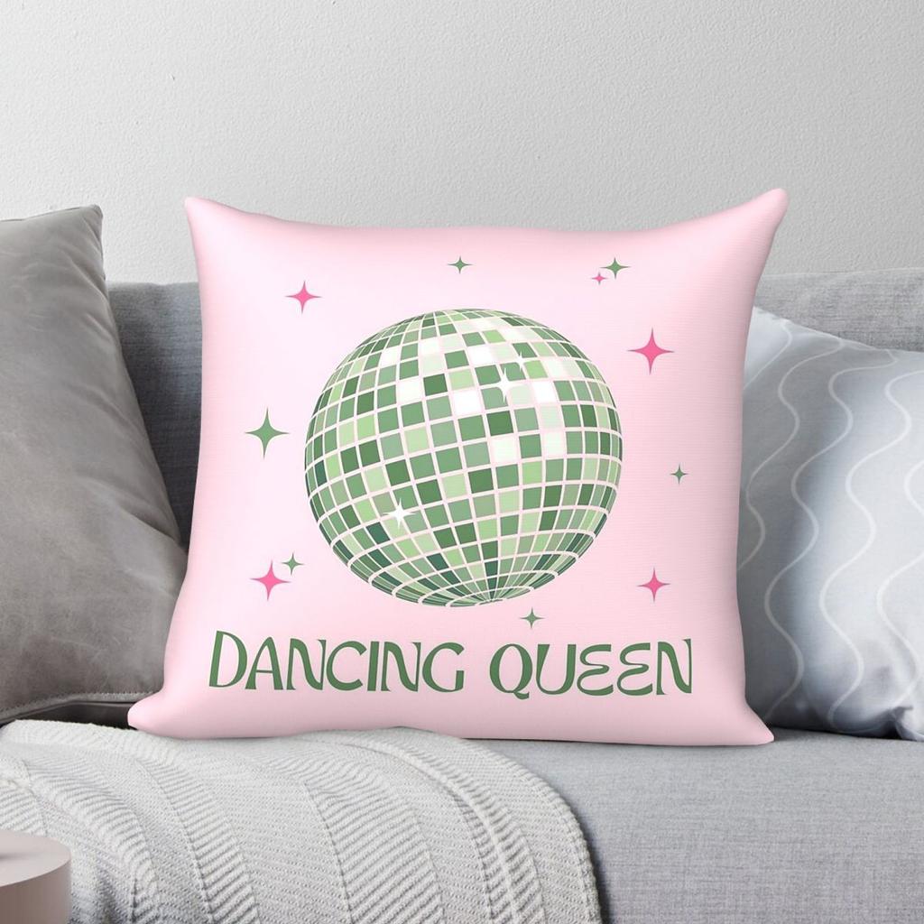 Green Disco Ball Dancing Queen Pillowcase Polyester Linen Velvet Creative Decor Throw Pillow Case Sofa Seater Cushion Cover