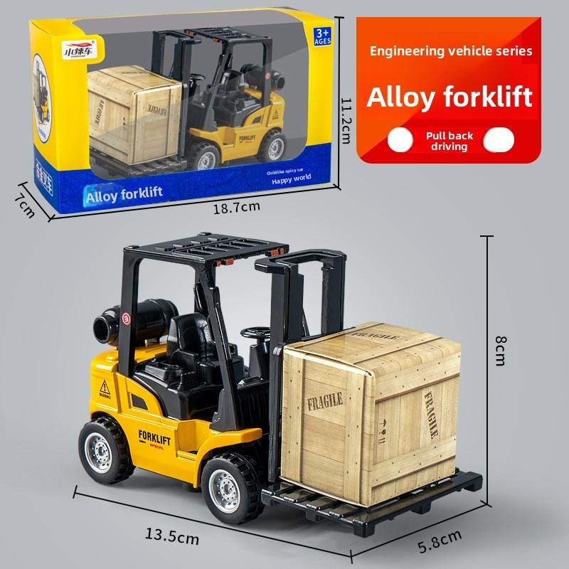 

Plastic Inert Construction Forklift Toy For Kids With Push And Pull Functionality StyleA