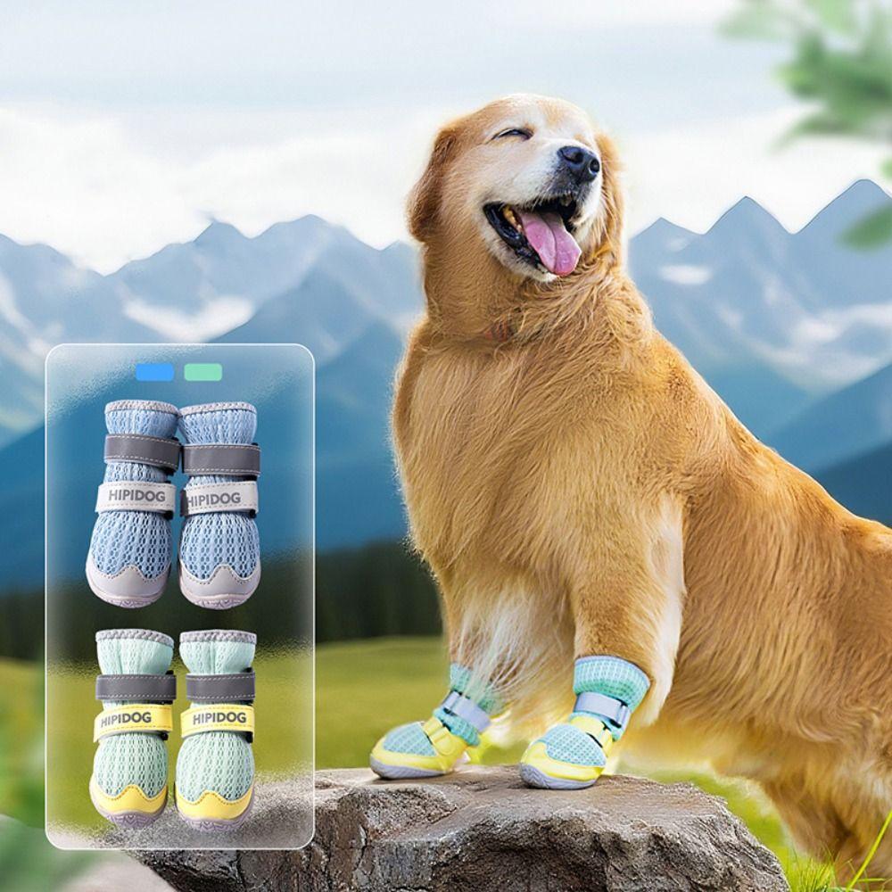 Nastavitelné protiskluzové boty pro mazlíčky Prodyšné chrániče tlapek štěňat Módní potahy na tlapky psů Plážové