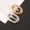 Elliptical Hollowed Out Spring Hair Clip Hollow Oval Ponytail Hairpins New Metal Hair Clips  Women