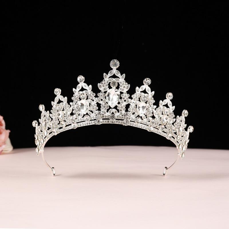 Bride's Crown Headband Wedding Korean Birthday Gift Adult Gift Crystal Crown Princess Dress Hair Accessory