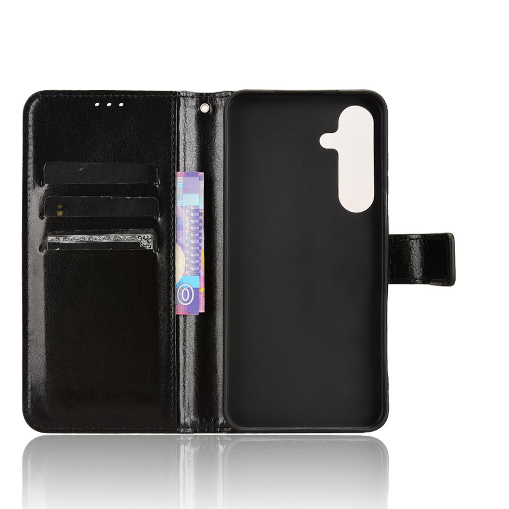 For Samsung Galaxy S25 Case Crazy Horse Texture PU Leather Phone Wallet Cover