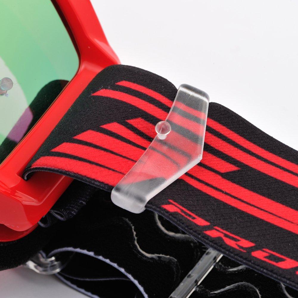 Daytona PROGRIP Goggles 3201FL ATZAKI 97691 Off-Road MIRROR, Red,