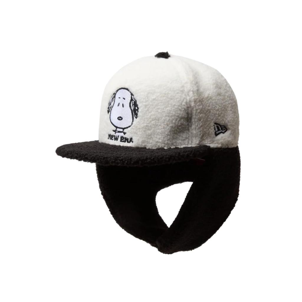 New Era 59FIFTY Dog Ear PEANUTS Snoopy White with Black Size 7 Visor, 1/8 (56.8cm)