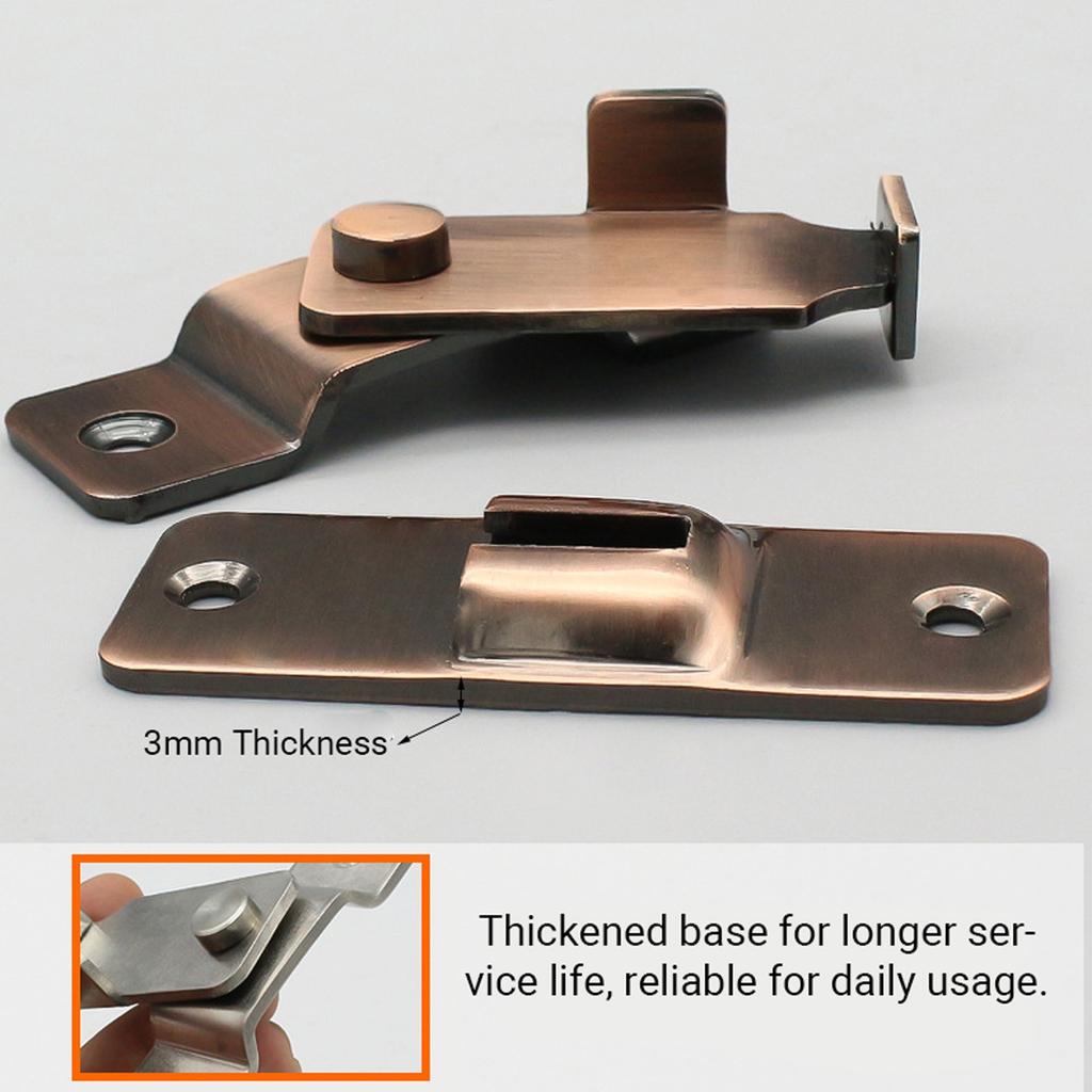 1/2PCS 90 Degree Right Angle Door Latch Stainless Steel Door Lock Bolt for Barn Sliding Door Flip Door Buckle Household Supplies
