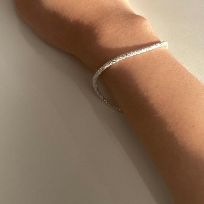 

evenesel rope silver bracelet silver